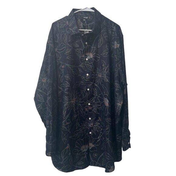 Murano Button Down‎ Long Sleeve Shirt Size 3XT NWT Classic Floral City Slim Fit - Picture 1 of 13